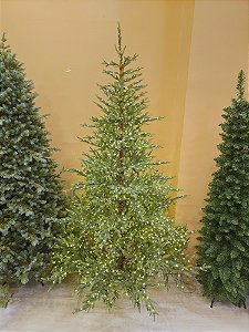 Árvore Luxo Pinheiro Super Realista Aspen 2,10Cm 1115 Galhos Em Pe 2200 Leds Bicolor Bivolt