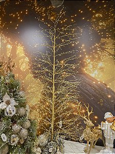 Árvore De Fio De Fada 1,80Cm 2000 Leds Warm Fixo Bivolt