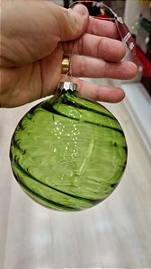 Bola De Vidro Verde Translucida 9,5Cm