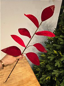 Galho Veludo Vermelha 70Cm