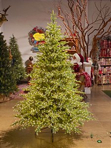 Árvore Pinheiro Paris 2,10Cm 3003 Galhos Super Iluminada 7000 Leds Warm Bivolt
