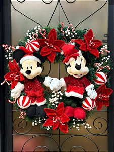 Guirlanda Decorada Mickey E Minnie 75Cm