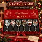 Conjunto de 6 Taças de Vinho Especial de Natal