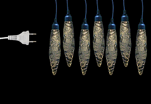 Pendente Gotas De Cristal 10 Cristais Warm 18Cm Bivolt