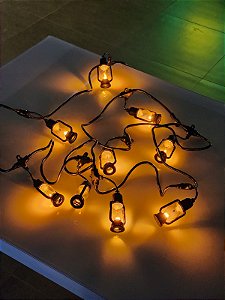 Pisca Cordão Com 10 Lamparinas 5 Metros Bivolt