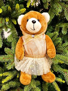 Ursa Com Vestido Rose 28Cm