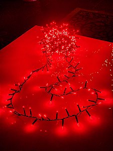 Pisca Festão 500 Leds 10 Metros Vermelho 8 Funções Bivolt