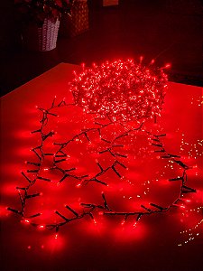 Pisca Festão 1000 Leds 20 Metros Vermelho Com 8 Funções Bivolt