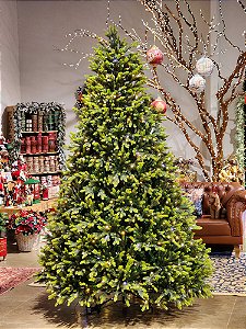 Árvore Realista Pinheiro Basic 1953 Galhos Com 600 Leds Bicolor 2,40Cm Com Controle Remoto