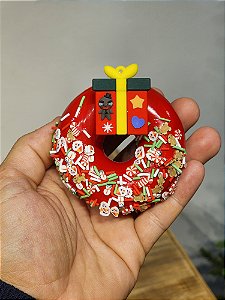 Donnut Com Presente Natalino Com Imã