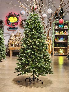 Árvore Pinheiro Sincelo 300 Leds Bicolor 860 Galhos 2,10Cm