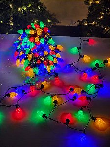 Pisca Cordão Luz Americana 200 Lâmpadas 20 Metros Colorido 8 Funções Bivolt