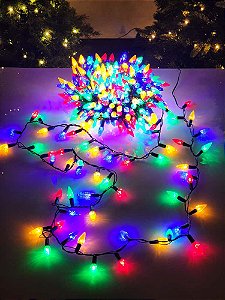 Pisca Cordão Luz Americana 500 Lâmpadas 20 Metros Colorido 8 Funções Bivolt