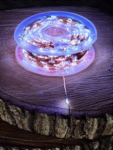 Pisca Fio De Fada 1000 Leds 100 Metros Branco Frio Com Funções Bivolt