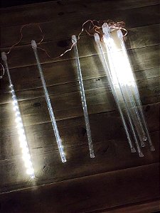 Pisca 8 Tubos De 50Cm Branco Frio Com Emenda Uso Interno E Externo Bivolt