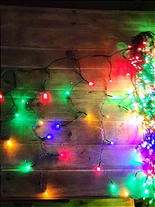 Pisca Cascata 350 Leds 10 Metros Colorido 8 Funçoes Com Memória Com Emenda Uso Interno E Externo Bivolt