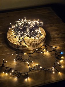 Pisca Festão 500 Leds Warm Com Strobo Branco Frio 10 Metros Bivolt Uso Interno E Externo