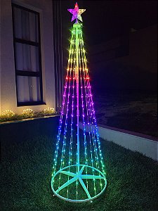 Árvore De Led Rgb 2,70Cm Bivolt Uso Externo E Interno
