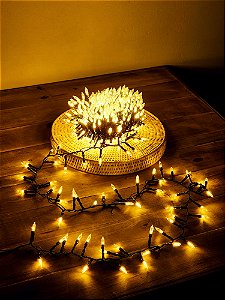 Pisca Festão Retro 500 Leds 10 Metros Warm Fixo Bivolt