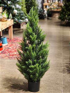 Árvore Cipreste Realista Galhos Emborrachados 90Cm