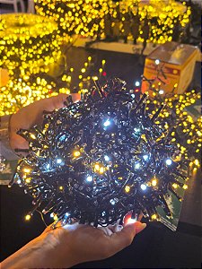Pisca Festão 1000 Leds 20 Metros Full Strobo Warm E Branco Frio Bivolt