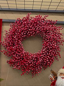 Guirlanda Com Berrys Flocado 75Cm