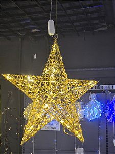 Estrela De Led Aramada 30Cm 20 Leds Warm Bivolt