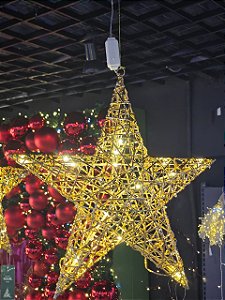 Estrela De Led Aramada 50Cm 40 Leds Warm Bivolt