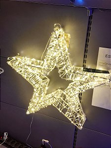 Estrela De Led Aramada 50Cm Warm Uso Interno E Externo Bivolt