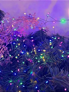 Pisca Fio De Fada 400 Leds Colorido Com Strobo 4 Metros Bivolt