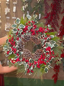 Guirlanda Decorada Berry Com Folhas 60Cm