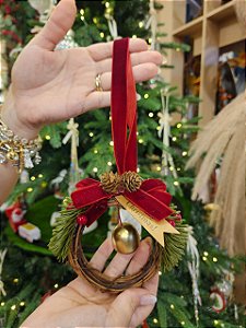 Pendente Decorado Fita Com Guirlanda 24Cm